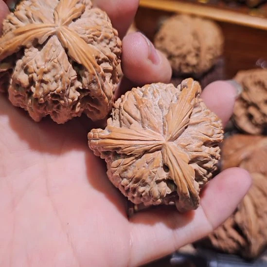 林***涛吊坠文玩核桃40精修工艺三楞