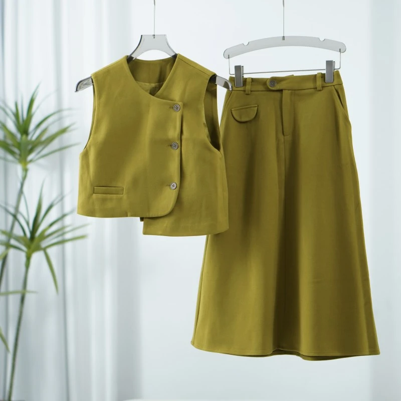 【诗M】O-552  女装春秋时尚个性套装裙茶棕色2561316