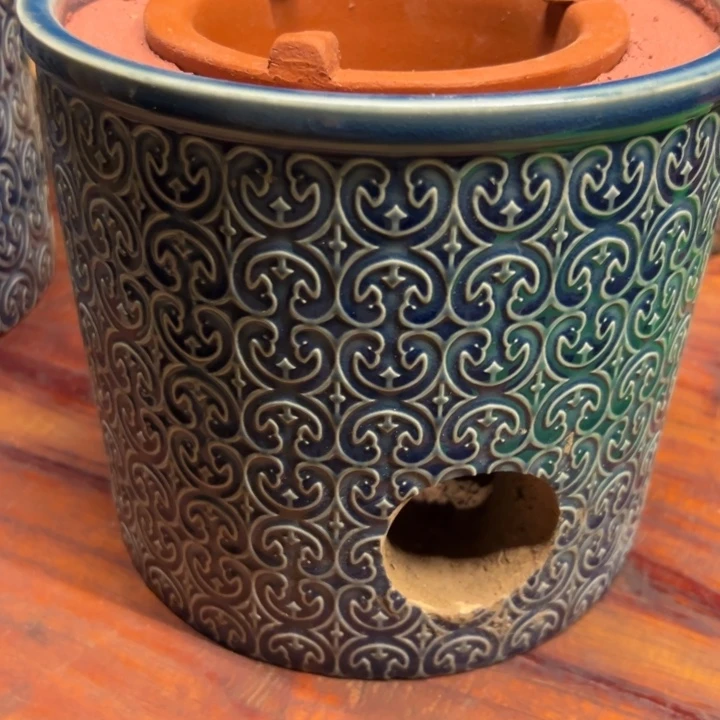 流***猫自制花盆炭火围炉