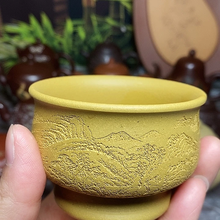 茶壶紫砂刻字杯子333333