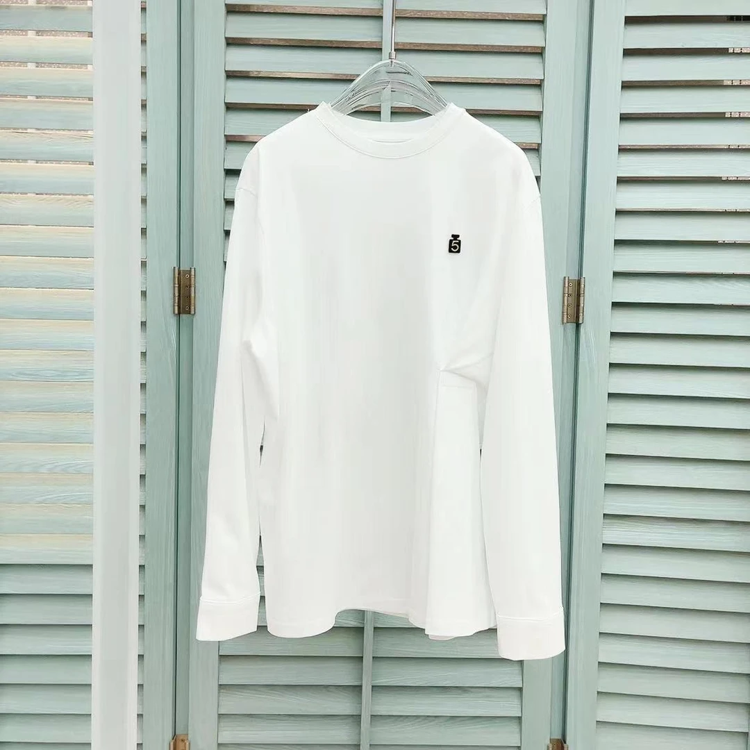 i-EAST 不费力的高级感~香水5号褶皱长T恤上衣T10827