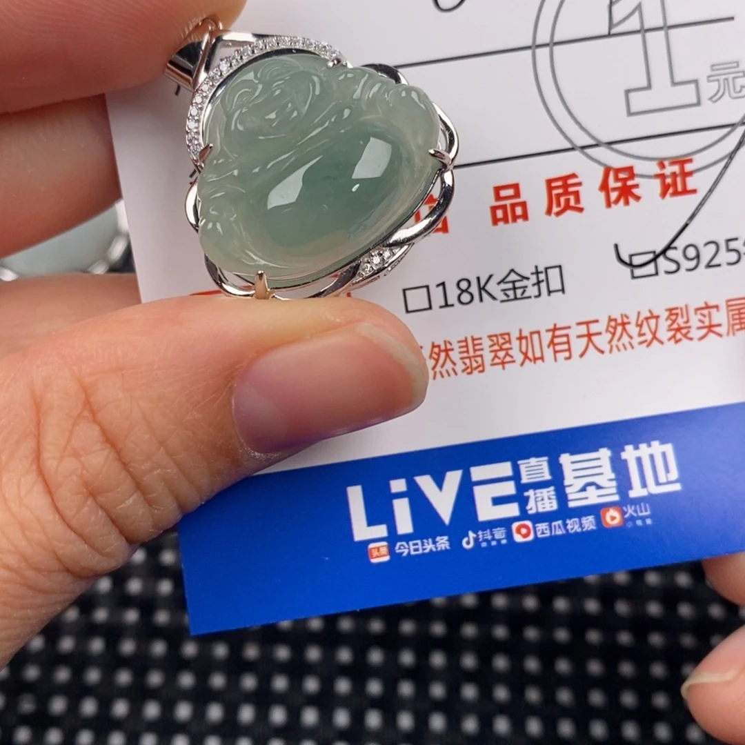 翡翠银S925镶嵌颈饰