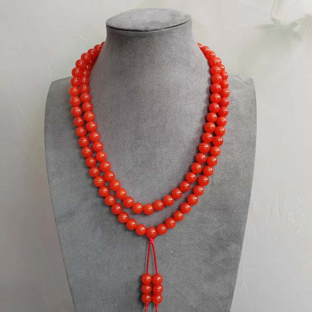 锦红珠串 项链 保山料 H275