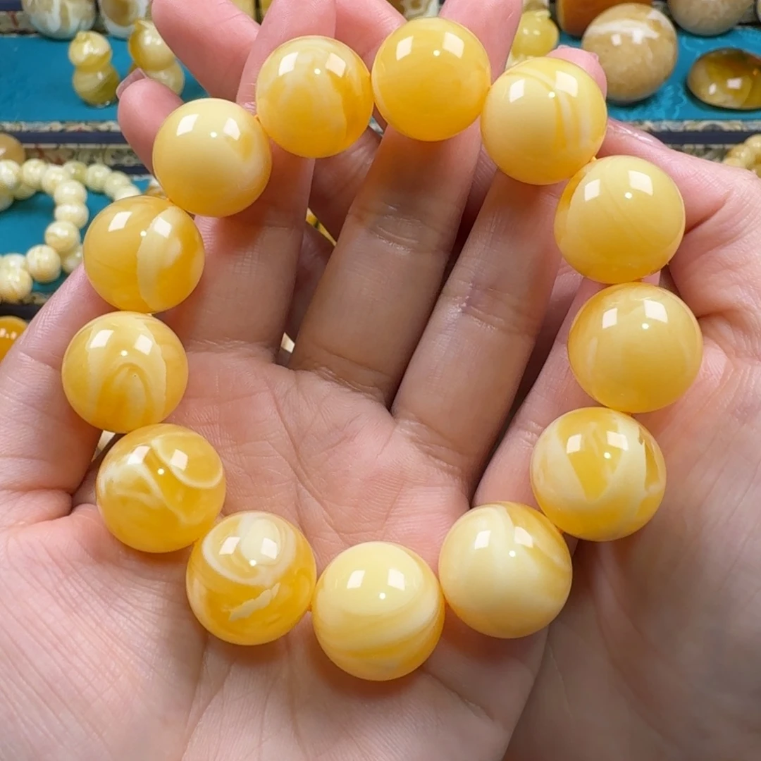 琥珀未镶嵌手链同料