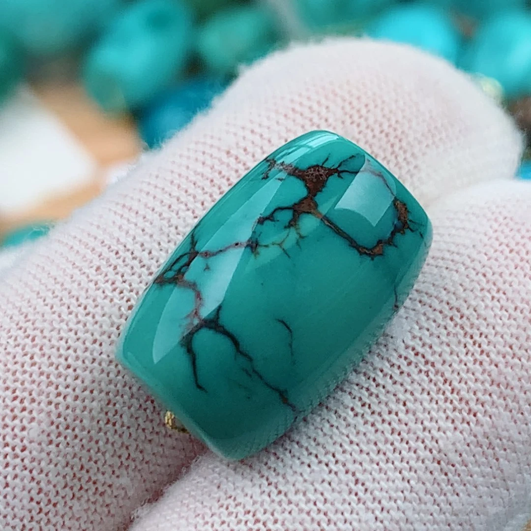 未镶嵌绿松石珠宝奇石13.4*18.6m m