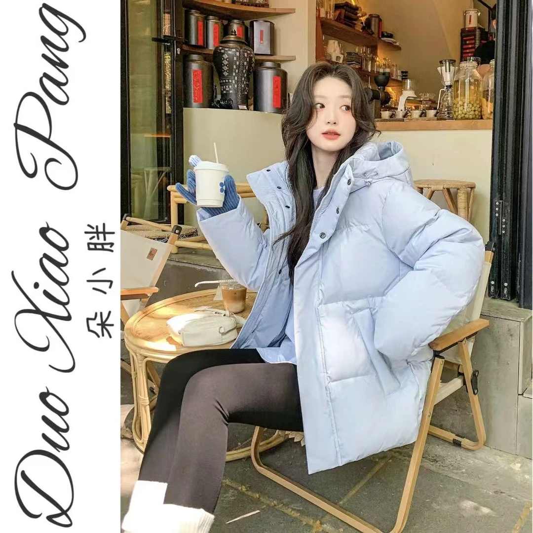 2025新款冬季棉服女短款加厚保暖宽松棉袄连帽棉衣中戏外套