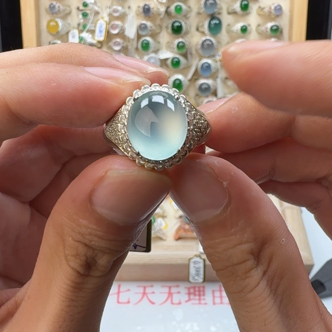 翡翠未镶嵌戒指天然缅甸翡翠A货