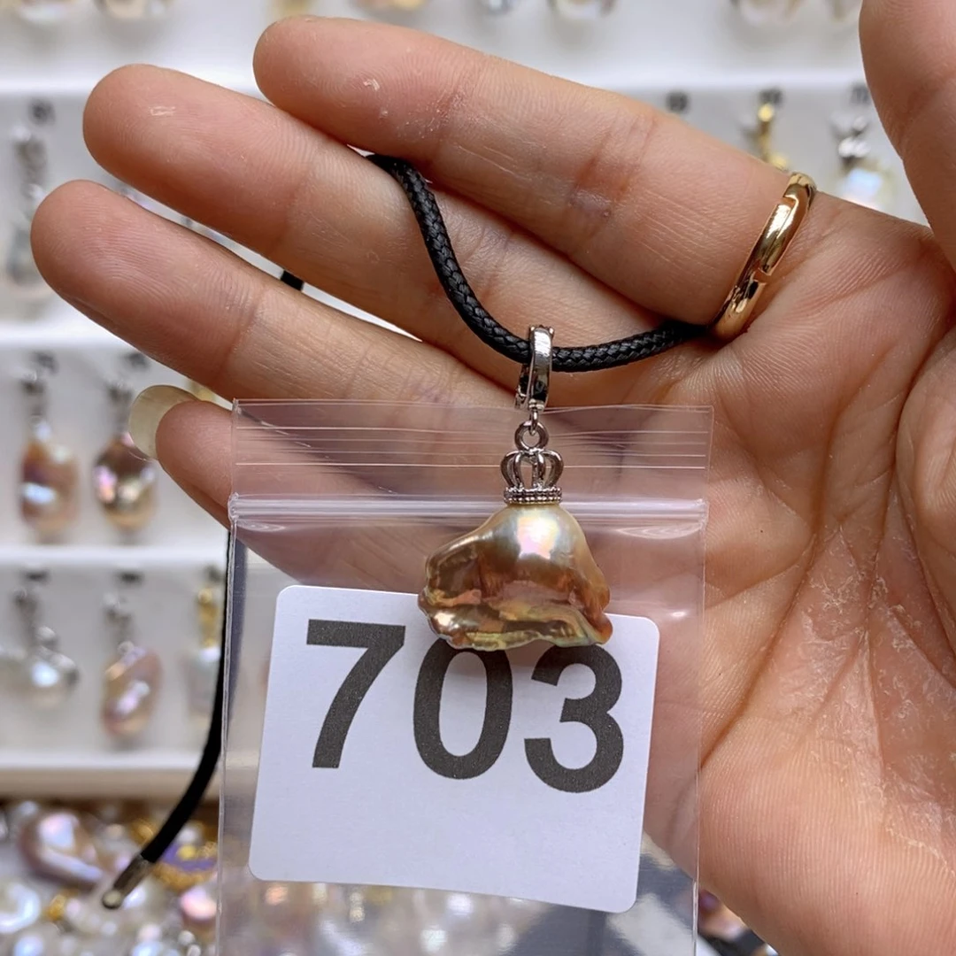 淡水珍珠颈饰银S925镶嵌(****工703