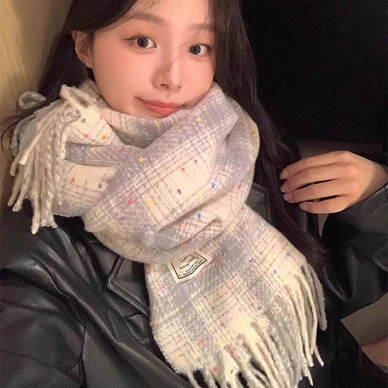 2025新款围巾女冬季韩版长款加厚时尚百搭保暖围脖学生秋冬季披肩