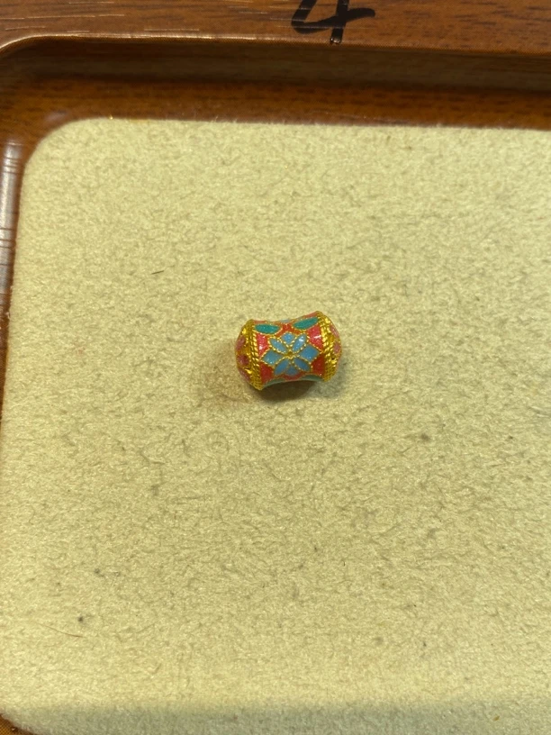 足金999烧蓝转运珠