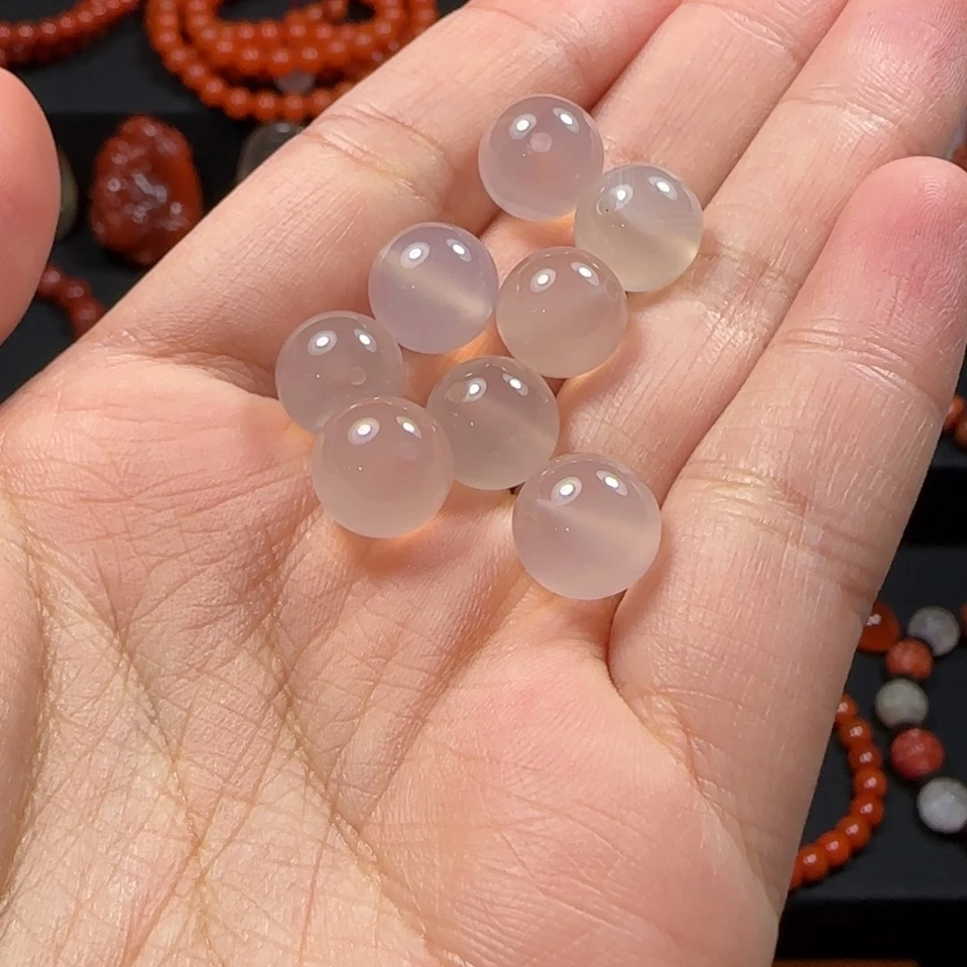 玛瑙/玉髓未镶嵌8颗荔枝冻9.5mm+