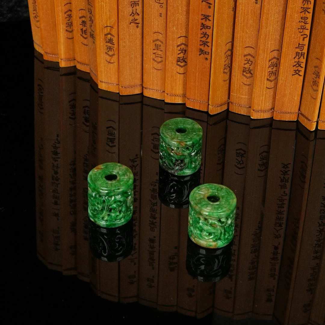 R*翡翠雕刻桶珠单珠@HSG13092222@多样性发其一