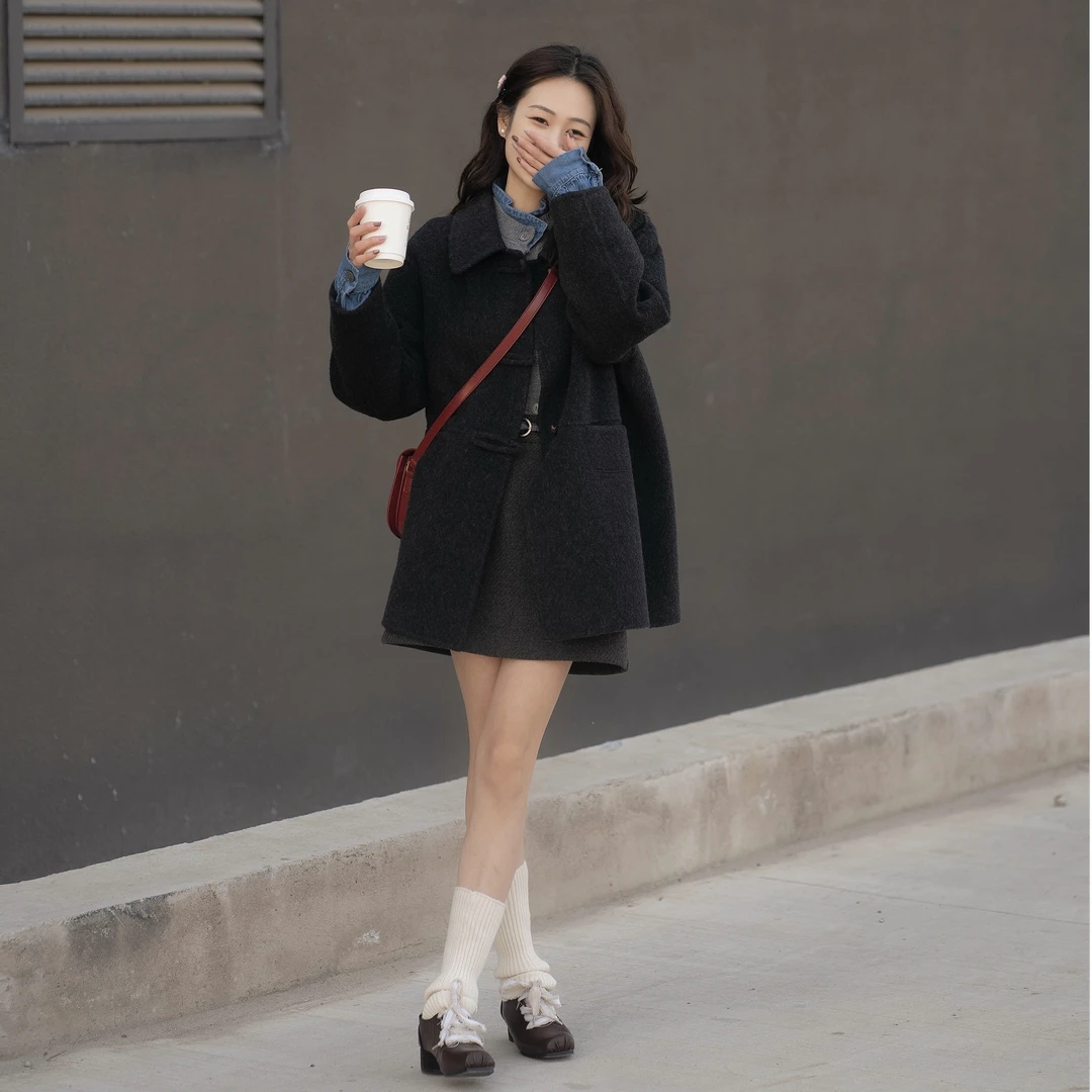 2025春季新款小个子定制简约时尚款双面大衣31415