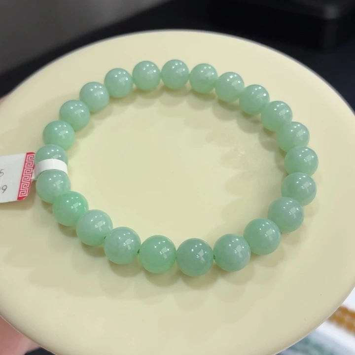 翡翠未镶嵌手链果绿卡8.5