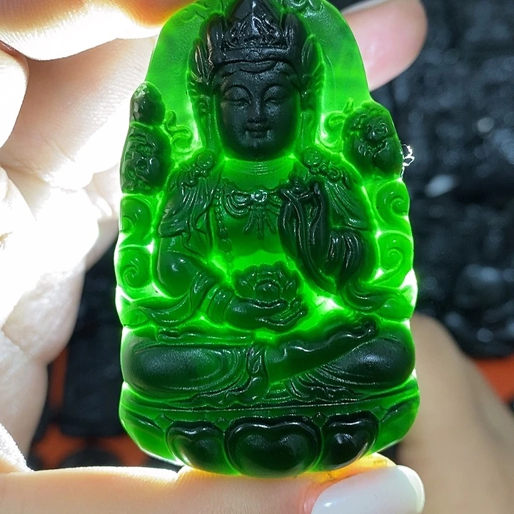蛇纹石玉未镶嵌颈饰