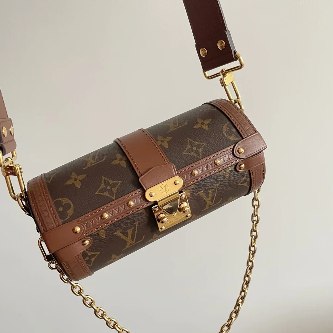 99新 LouisVuitton/路易威登 老花papillon巴比龙  单肩包/芯片款