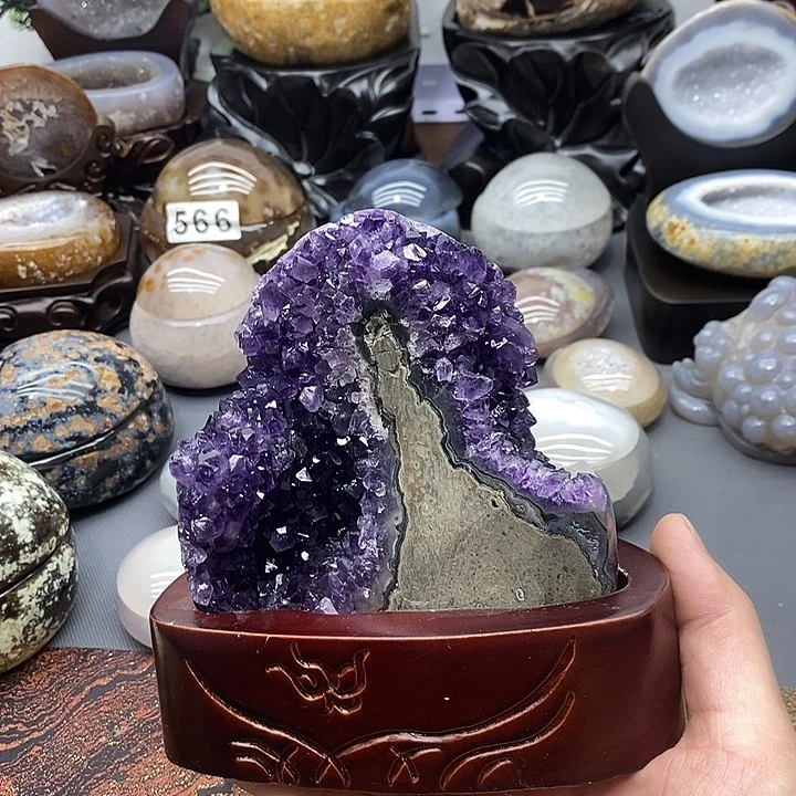 水晶摆件未镶嵌晶花晶镇