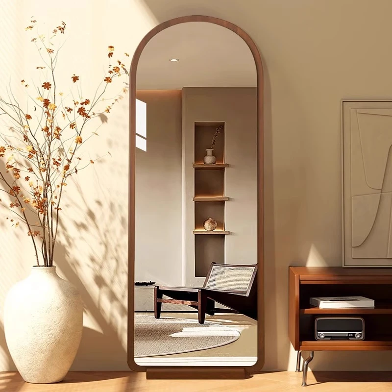 中古全身镜落地镜家用可挂可立免打孔法式复古立式可移动穿衣镜子