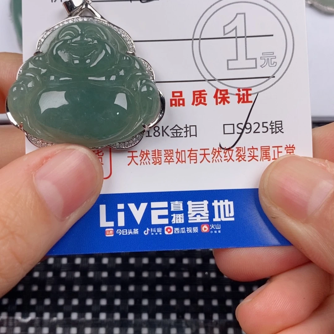 翡翠银S925镶嵌颈饰