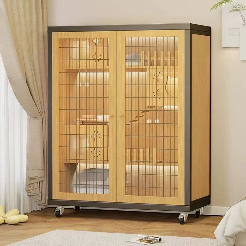 窦仕妮加厚铁网多层猫别墅室内超大活动空间猫房猫窝猫屋猫舍猫箱