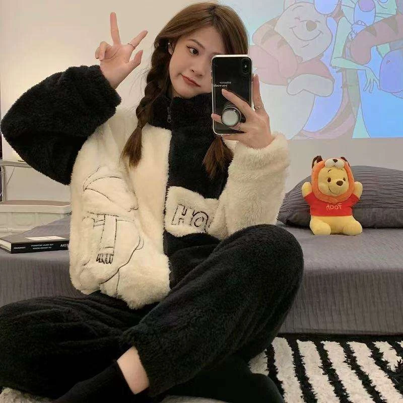 黑白小熊珊瑚绒套装 A157-A158 微染色不售后介意勿拍