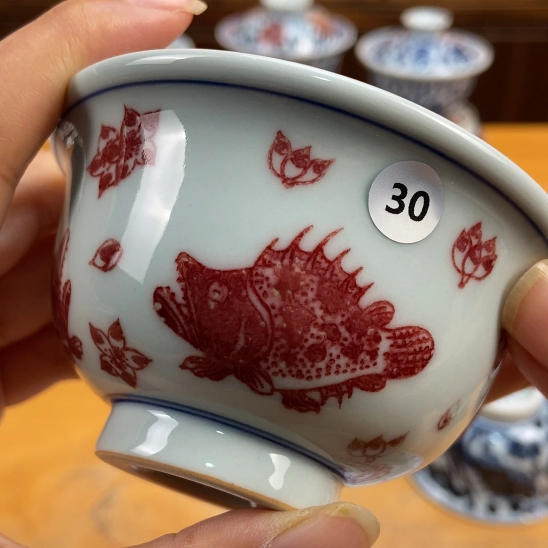 手绘现代茶具非古董