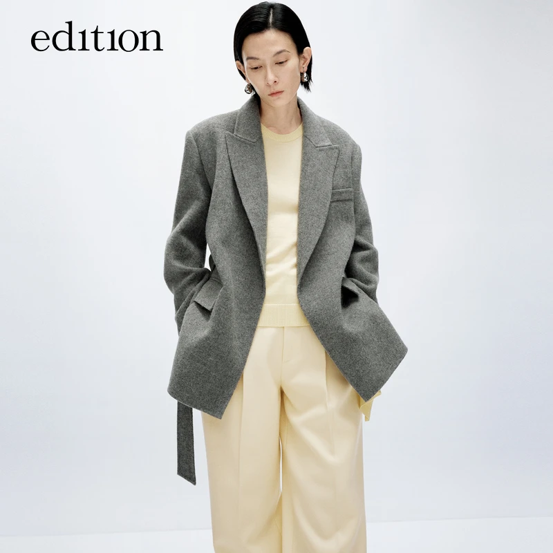 【赵老板专属】商场同款edition羊毛呢收腰西装外套#EBD1COT023