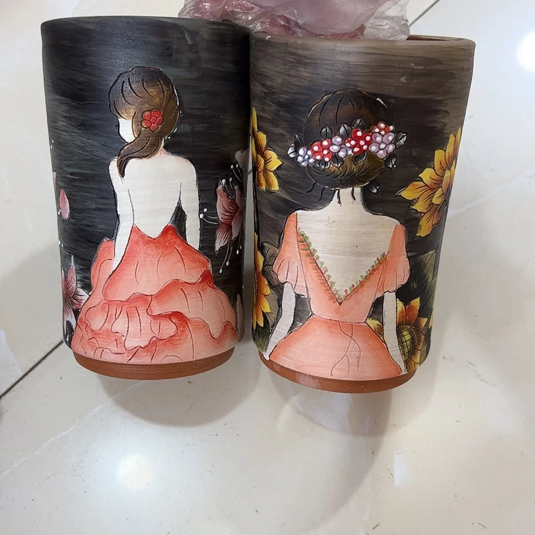 景德镇炫彩手绘口8.5高16.5