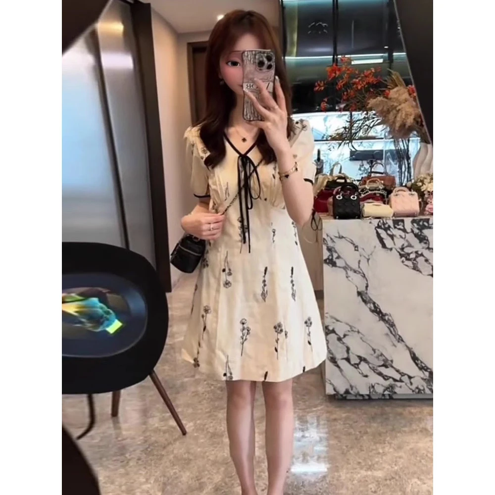 法式小个子连衣裙女2025新款夏日绝美小裙子超好看独特漂亮裙子潮