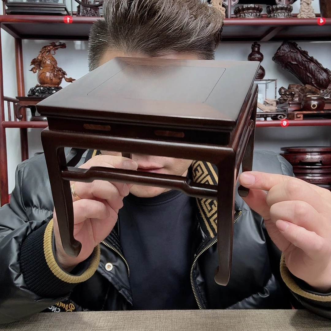 大红酸枝工艺品底座