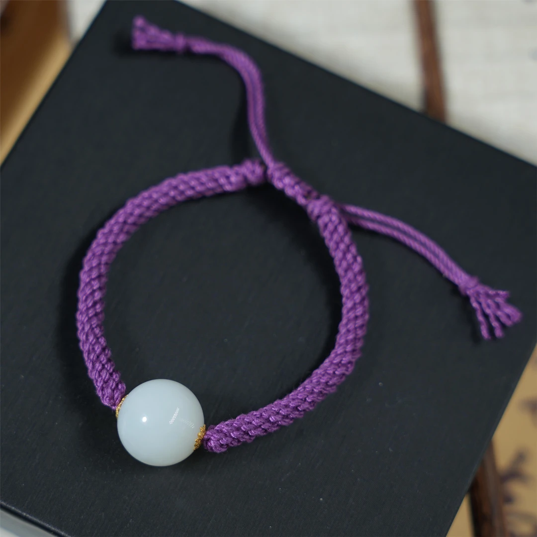 慕恋-天然和田玉18K金手绳