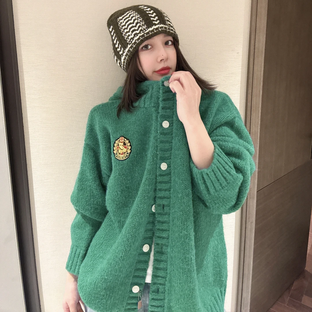 BETTER JOELAY-【小熊女孩】时尚百搭针织开衫毛衣个性慵懒LL6218