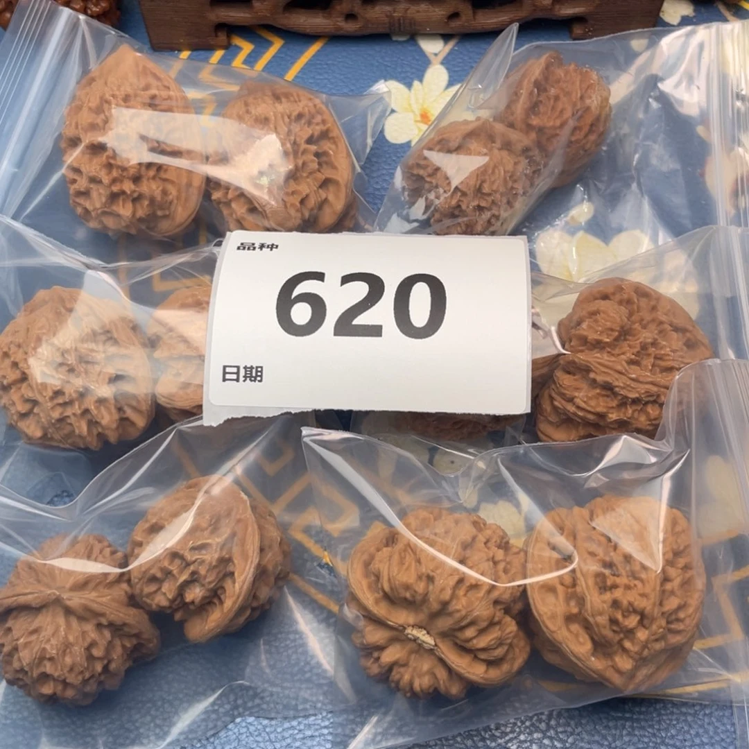 把件文玩核桃620号6对带练手粗筋