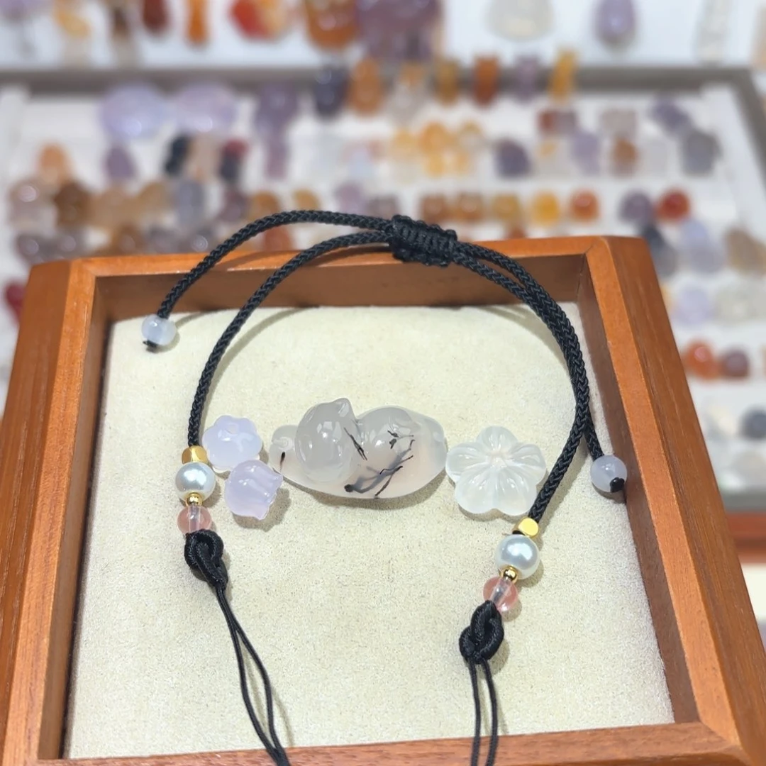 玛瑙/玉髓颈饰未镶嵌故****～