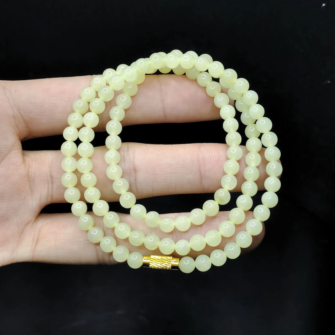 【老三珠宝】和田玉女神链XP7【多样性发其一】约4mm+