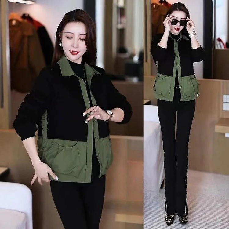 时尚气质百搭短款衬衣外套2025秋季新款宽松显瘦小个子洋气上衣女
