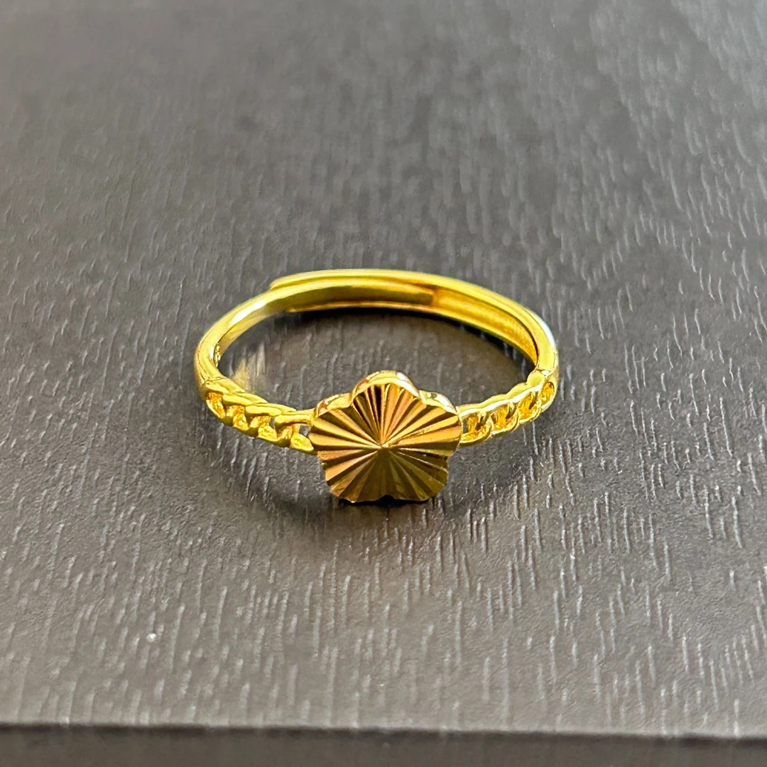 925银戒指 【店长专享】925银镭射花戒指YJZ305