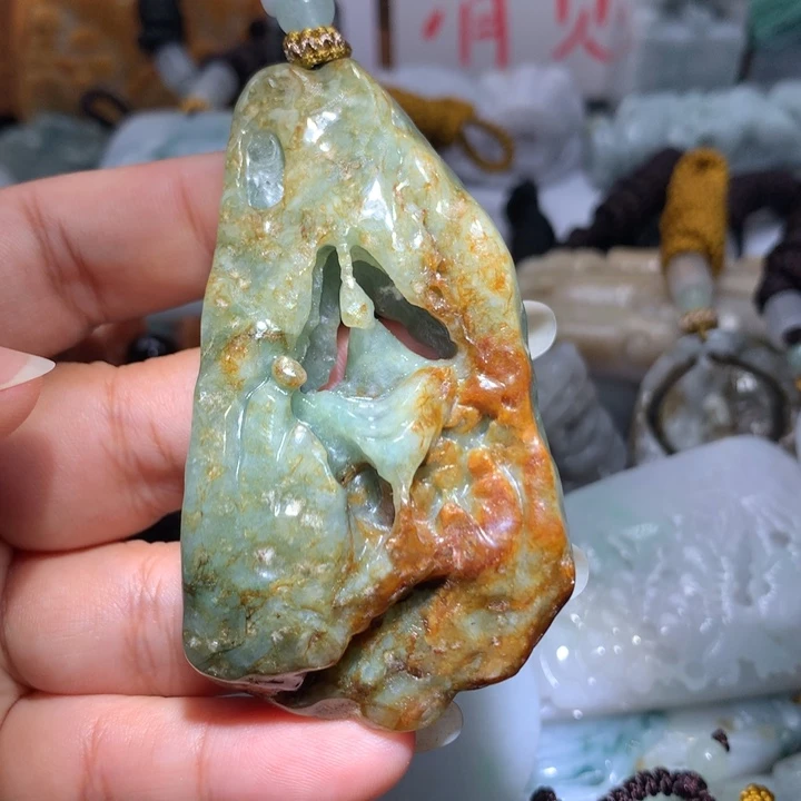 翡翠未镶嵌颈饰保真天然A货翡翠