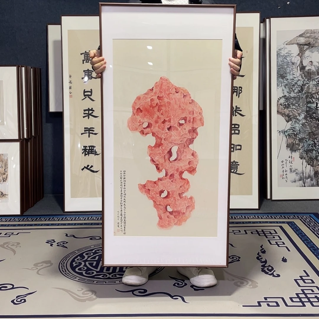 国画手绘画作品带框60/120