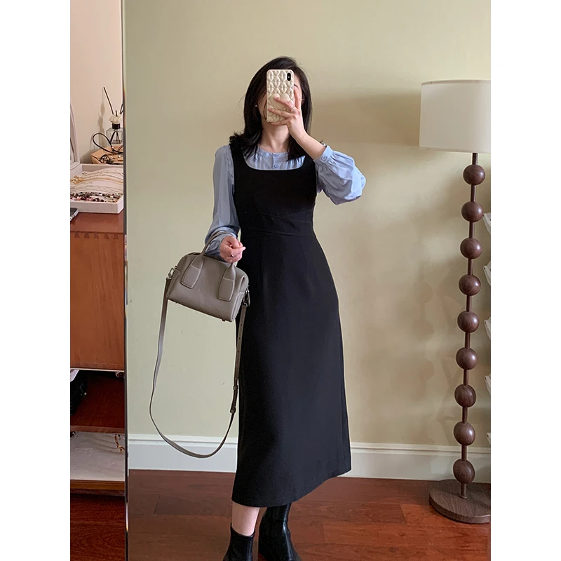 【现货清仓】花总吖【智恩小姐】早春新款背带西装连衣裙R425Q00055