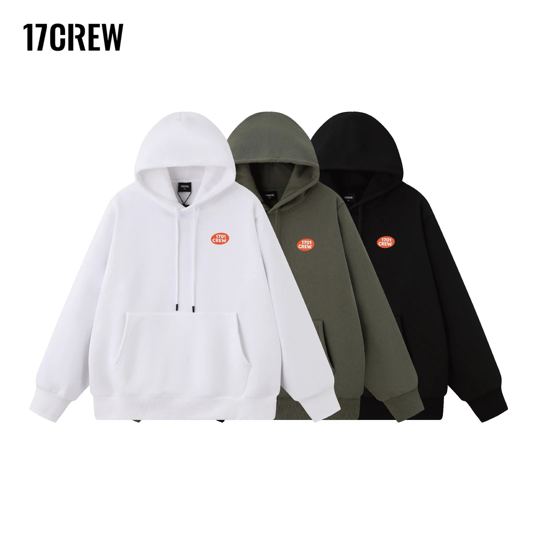 1701连帽加绒卫衣重磅350g运动休闲秋冬情侣款百搭加厚卫衣