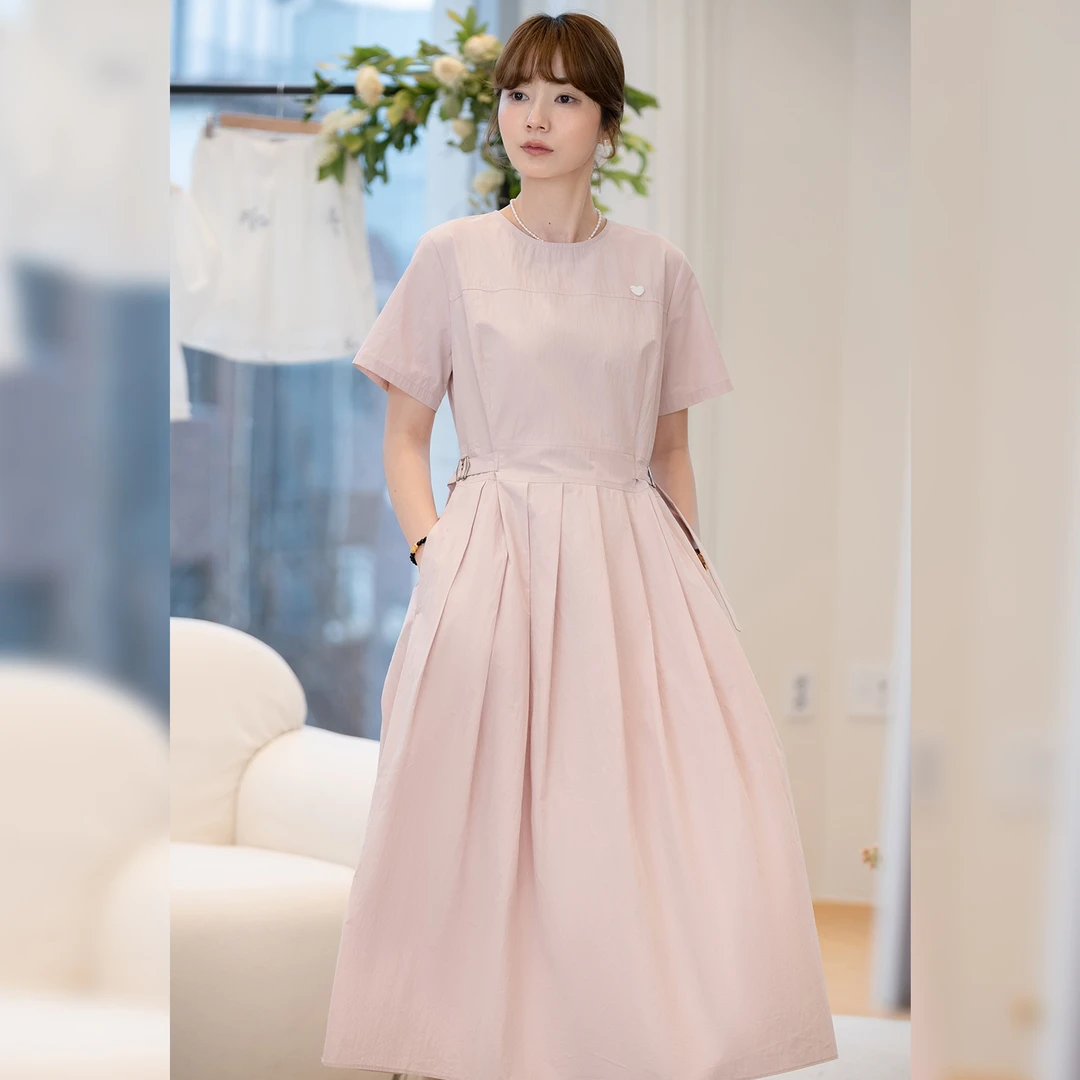 【现货】【告白盛夏】FS504L072粉色短袖连衣裙