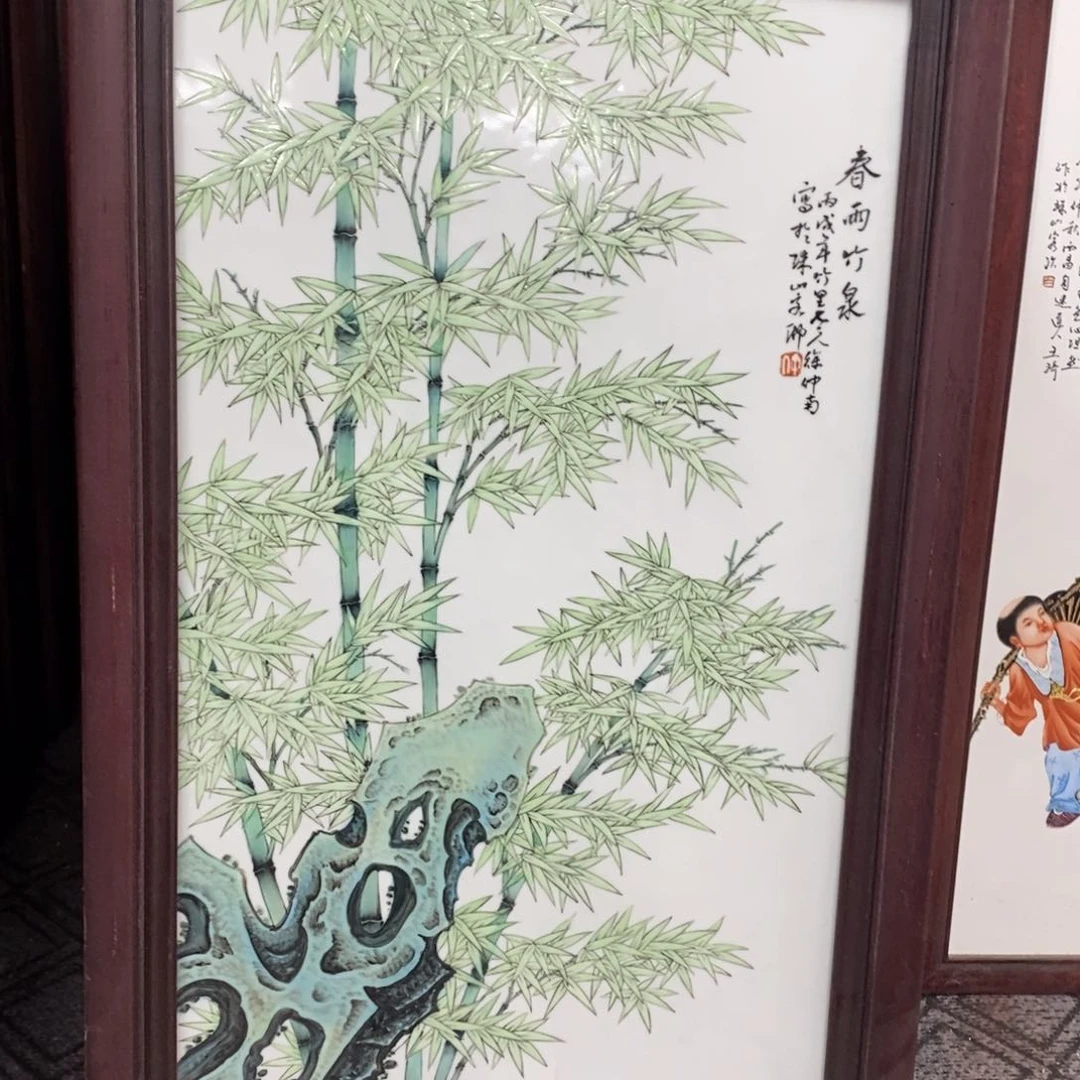 瓷片90*52 景德镇瓷板画柴窑烧制