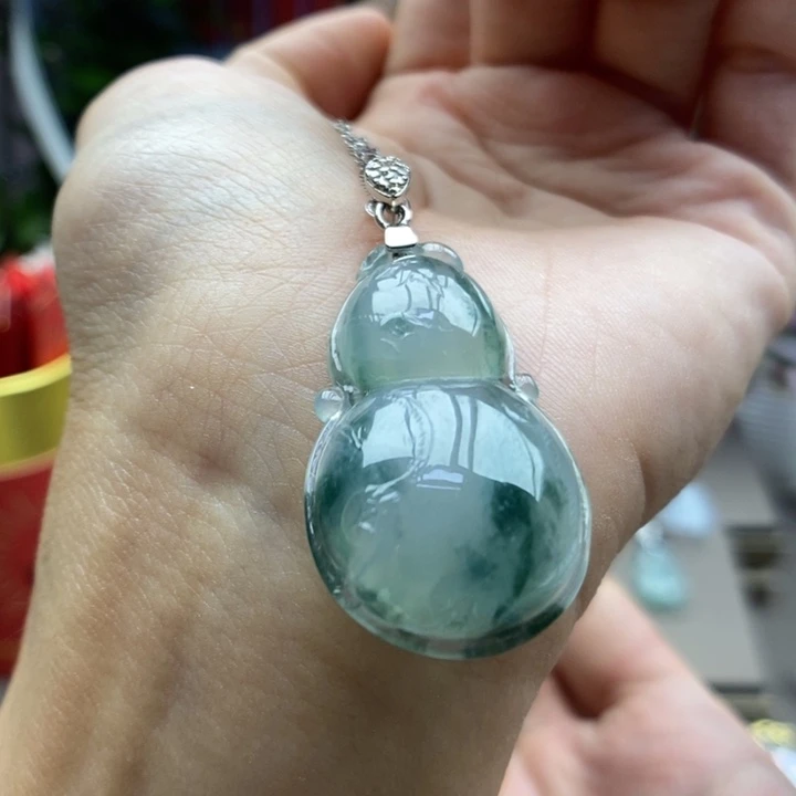 翡翠银S925镶嵌颈饰吊坠