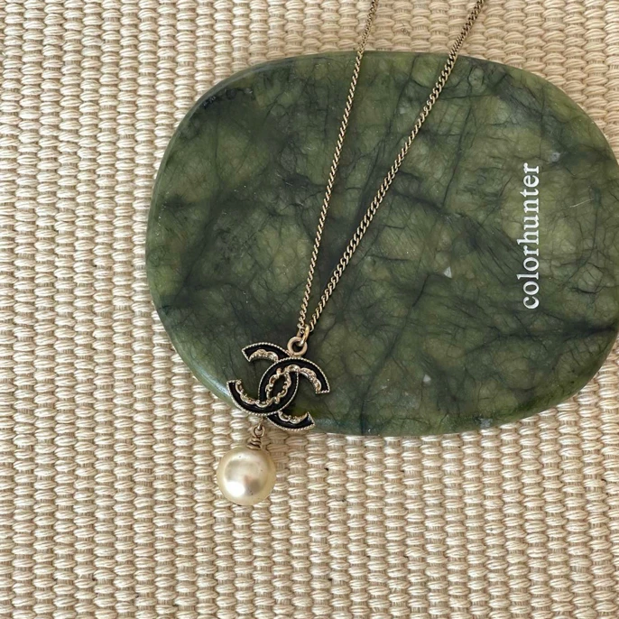 95新 Chanel/香奈儿 Chanel黑金拜占庭复古项链带珍珠