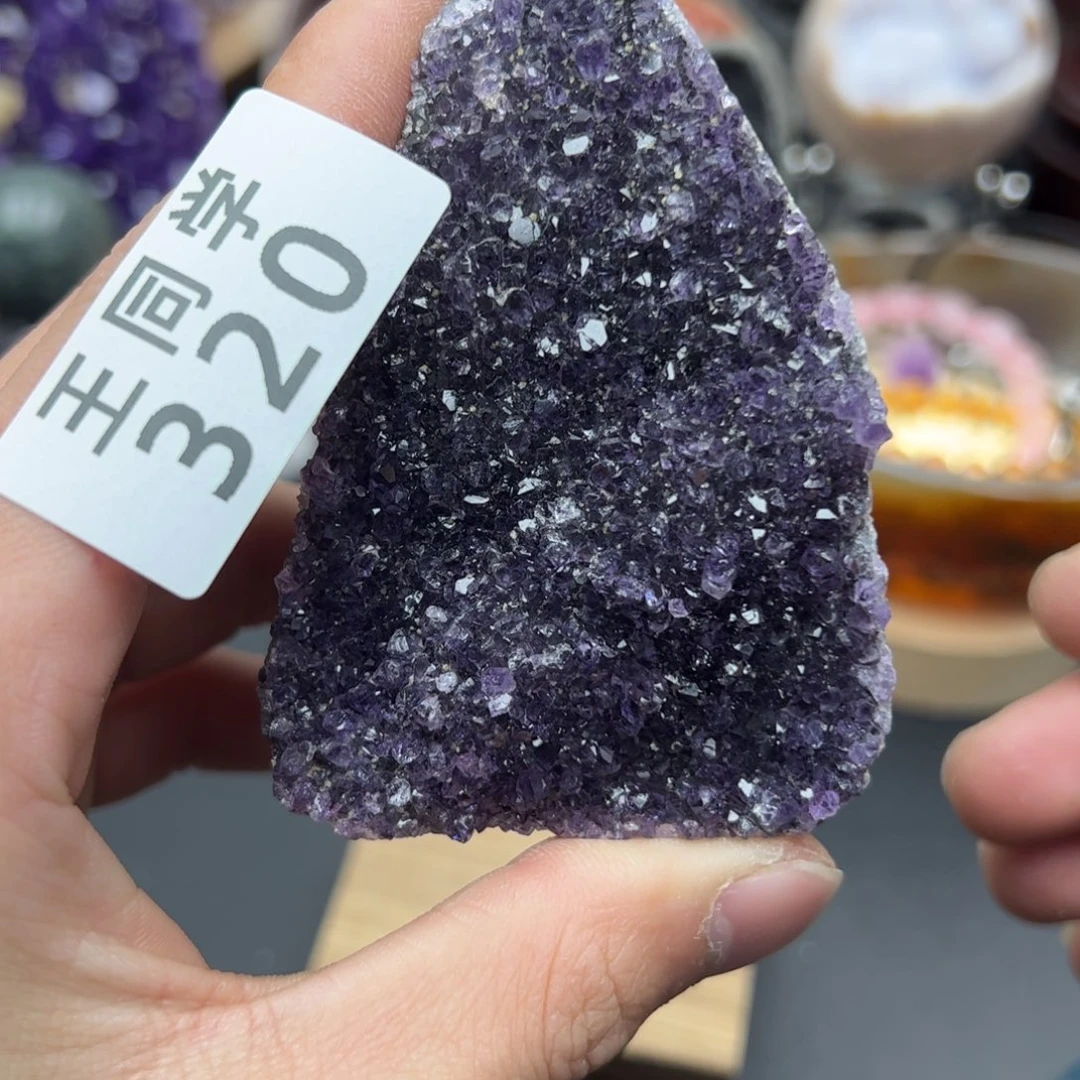 紫晶水晶摆件未镶嵌320