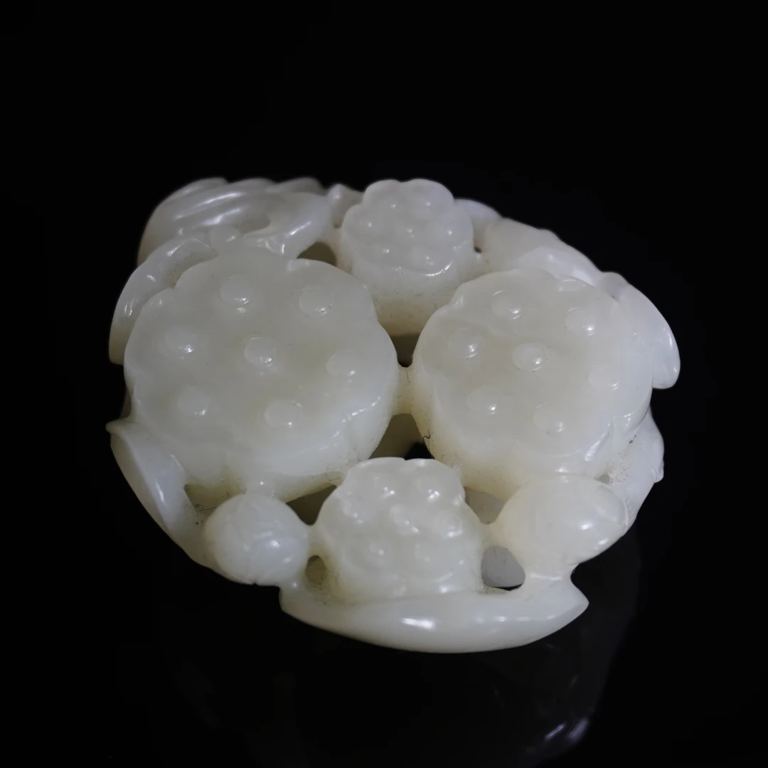 清中期和田玉荷叶莲蓬/016561/收藏/传承/【友谊文物商店】