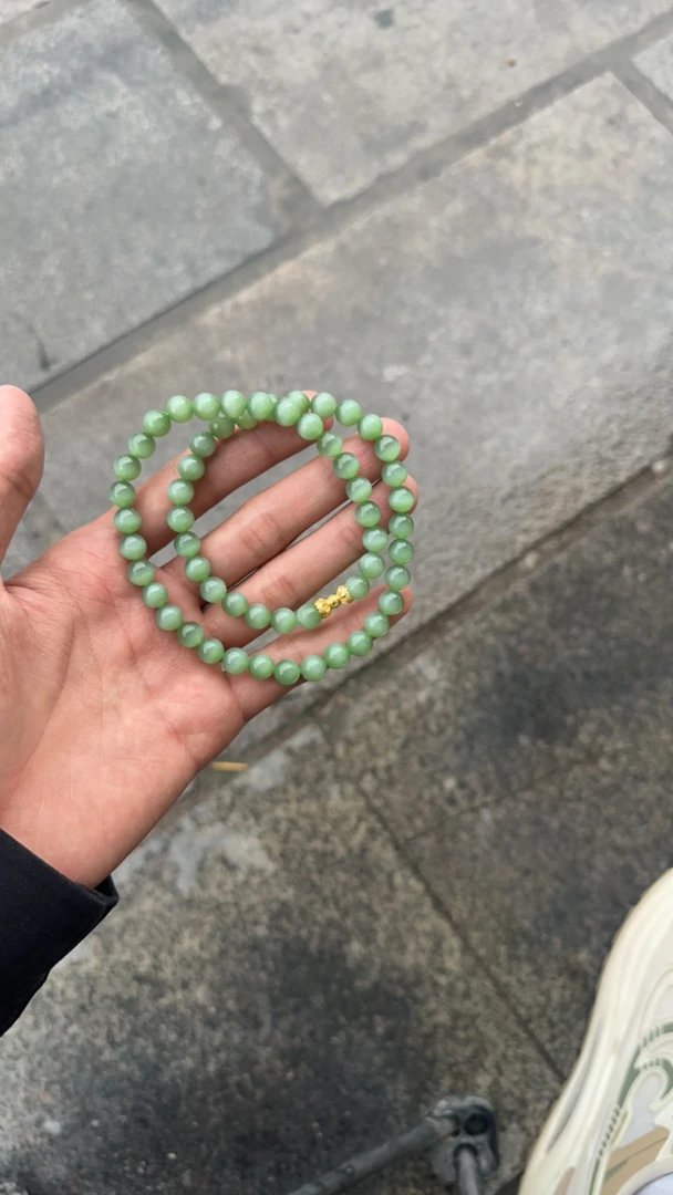 和田玉碧玉猫眼项链