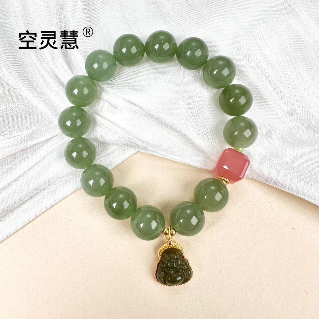 铜合金仿水晶手链 0545绿色百搭女士手串手链