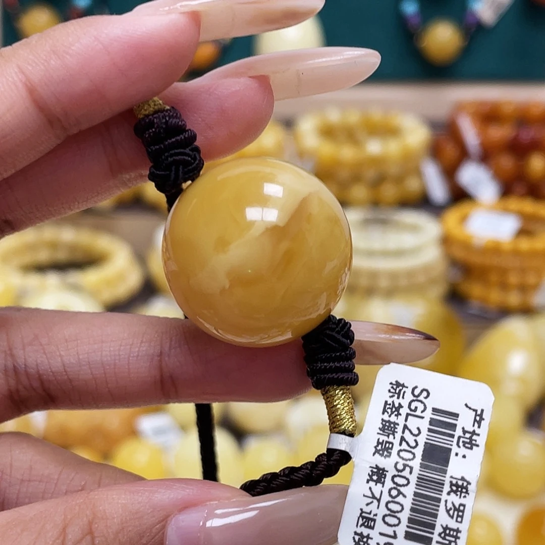 蜜蜡未镶嵌珠宝奇石24.4mm锁骨链